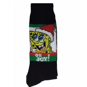 SpongeBob Squarepants "Oh Joy!" Christmas Socks, Holiday Crew Socks